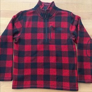 Men’s The North Face Red and Black Zip Up Sweater M